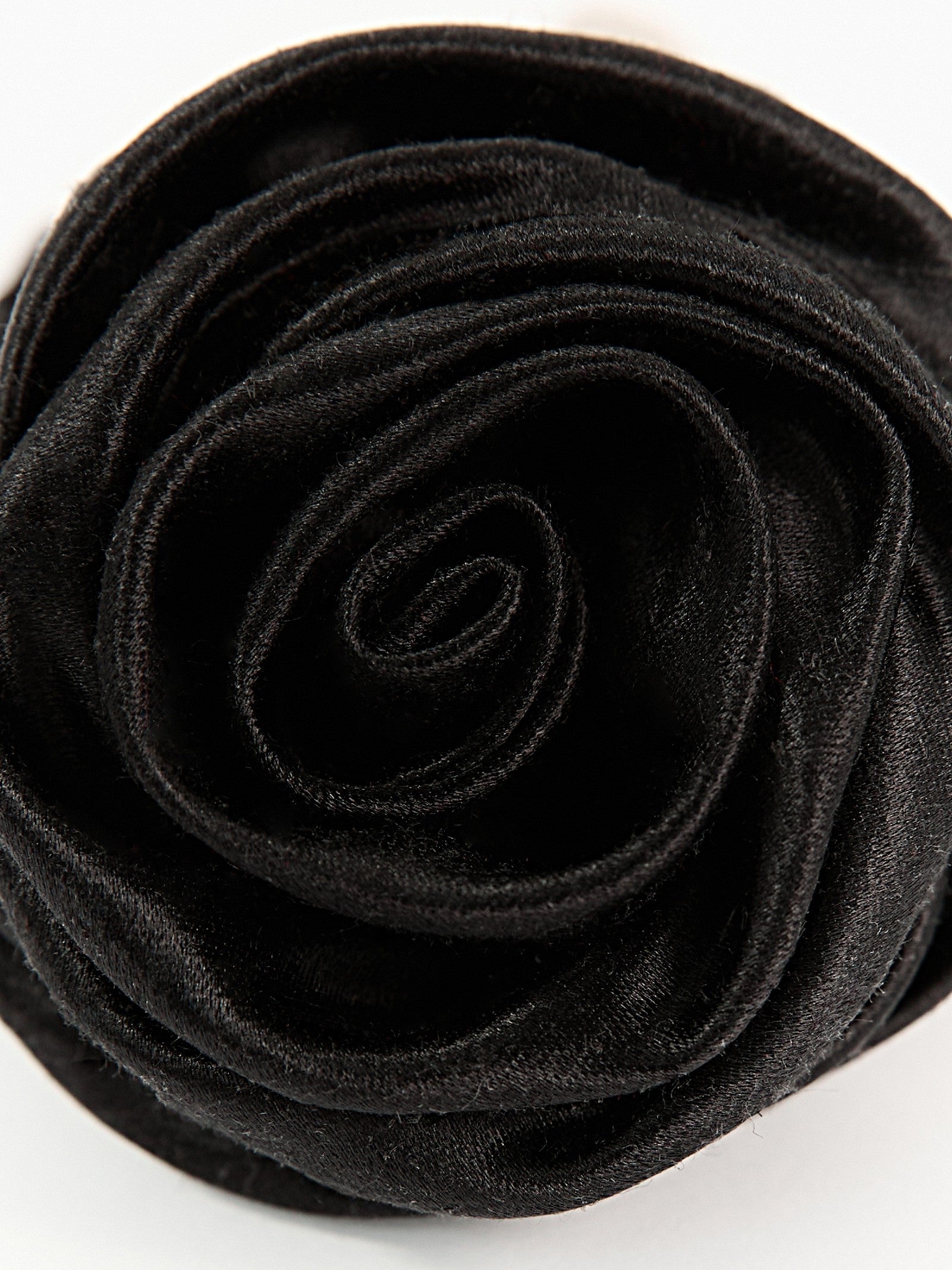 Rose scrunchie in Black - Fabric detail - CONTOUROSE