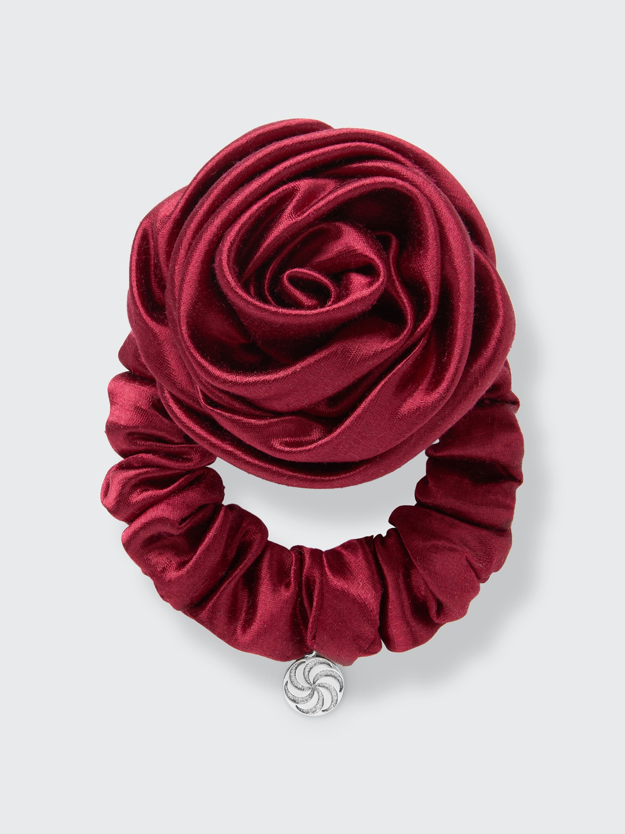Rose scrunchie in Cherry Red - packshot - CONTOUROSE