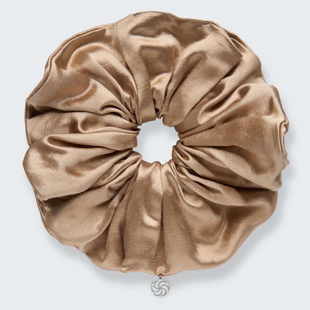 CC cream tan GWP one scrunchie Cream & Camel Oversized Scrunchies | KITSCH main image 4