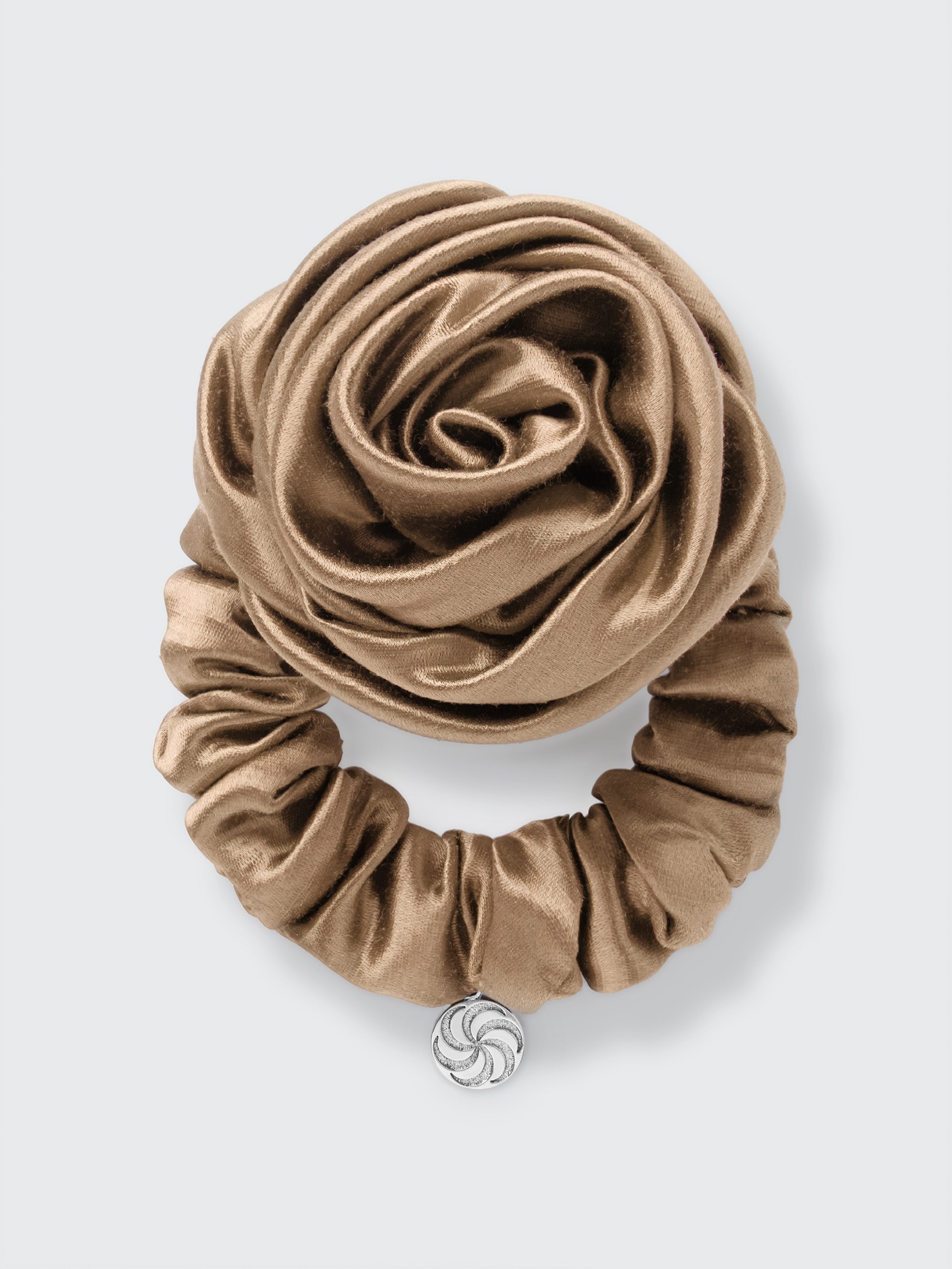 Rose scrunchie in Beige - packshot - CONTOUROSE