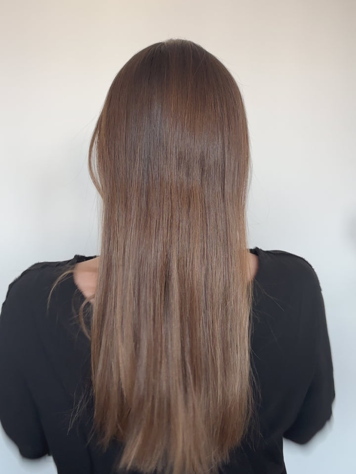 How to tie the velvet scrunchie in Gray — CONTOUROSE